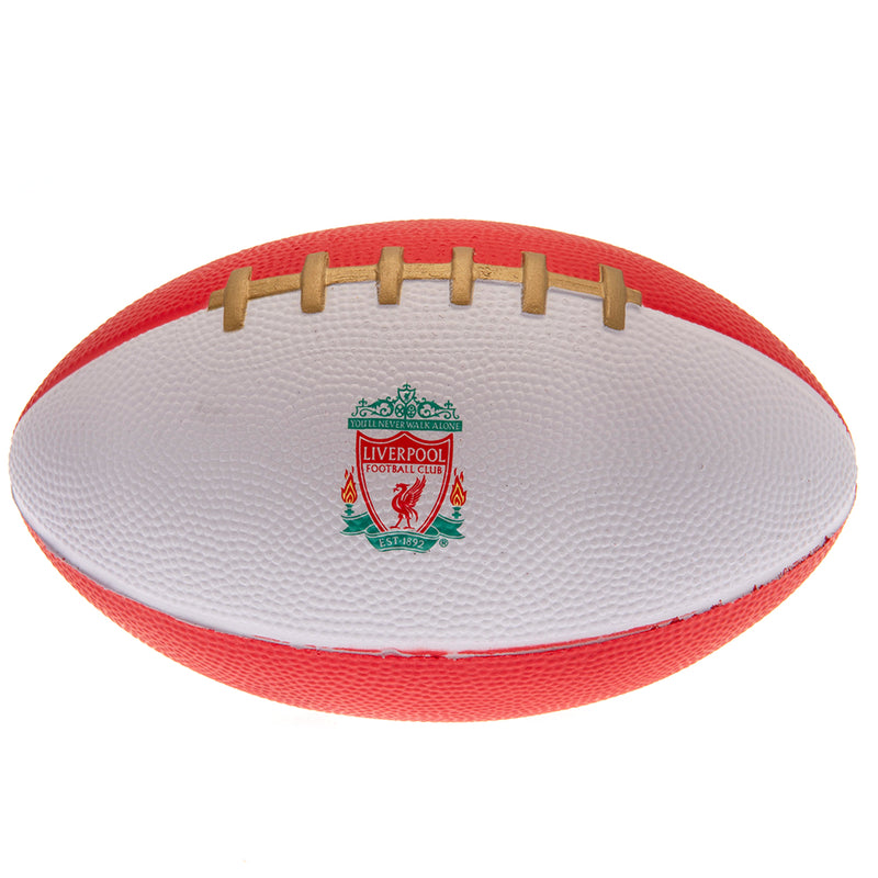 Liverpool FC Mini Foam American Football, close-up detail