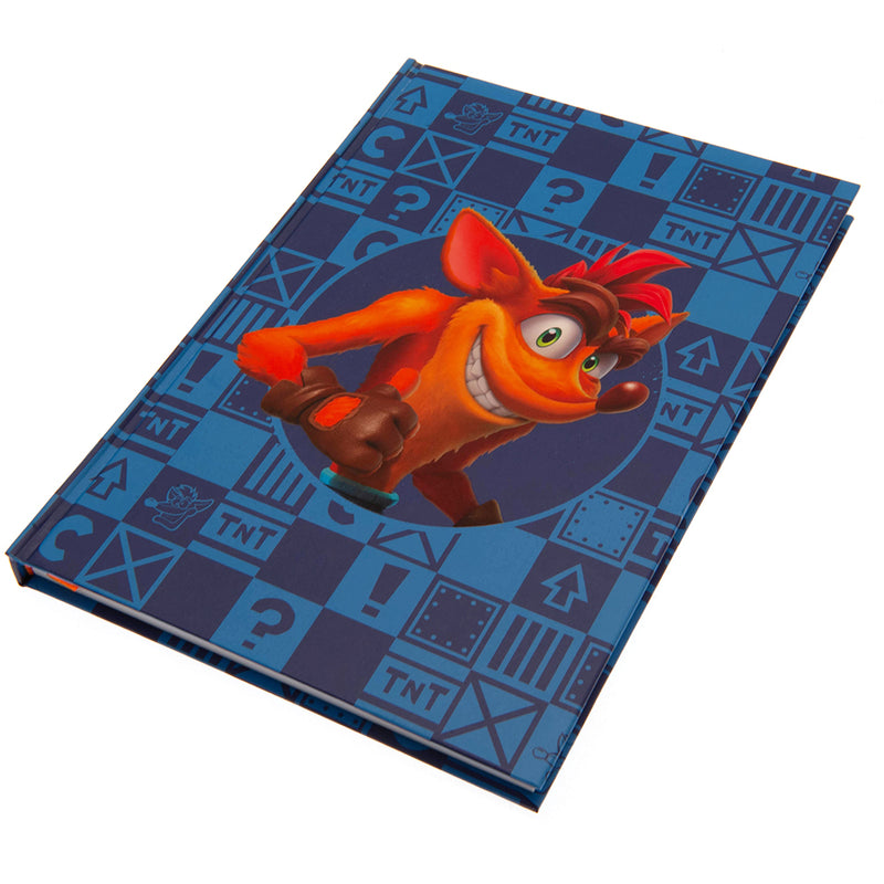 Crash Bandicoot Premium Notebook, close-up detail