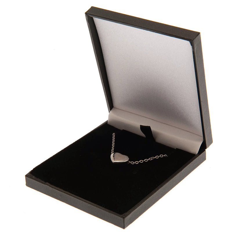 Celtic FC Stainless Steel Heart Necklace, side angle