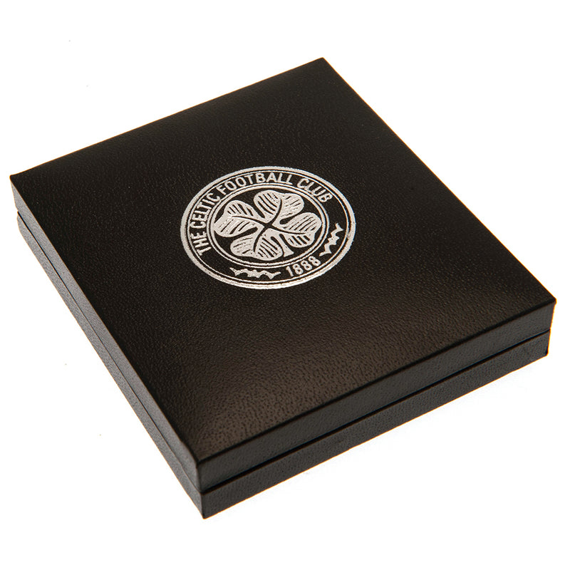 Celtic FC Stainless Steel Heart Necklace, close-up detail