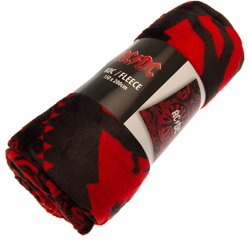 AC/DC Premium XL Fleece Blanket, side angle