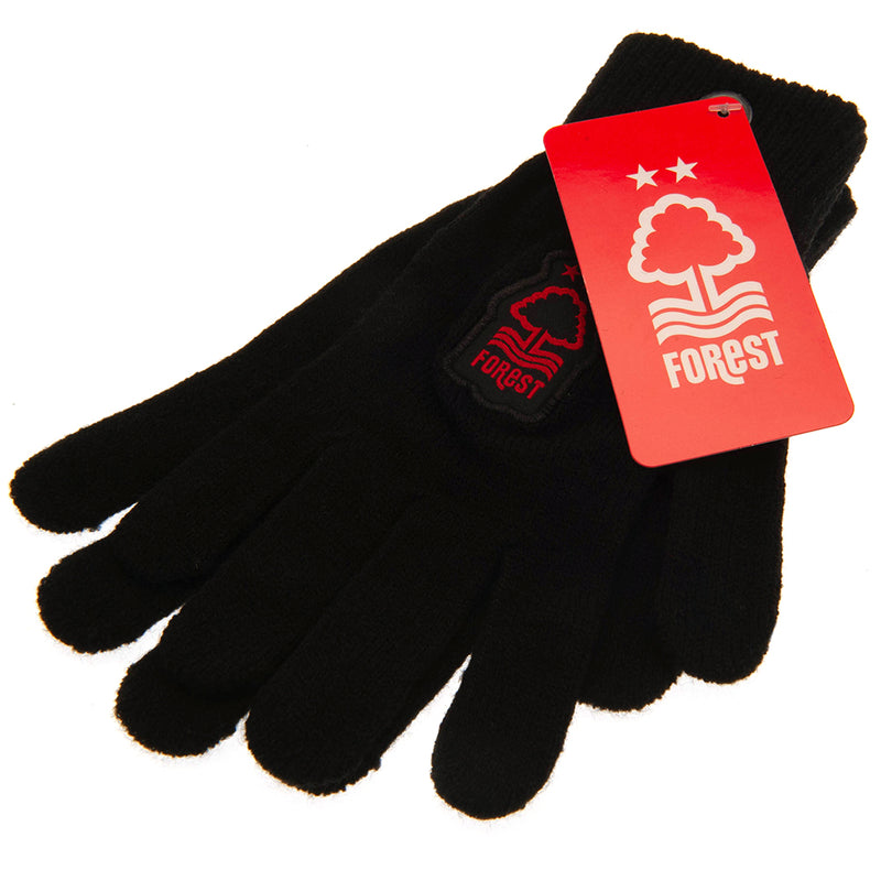 Nottingham Forest FC Knitted Gloves Junior, side angle