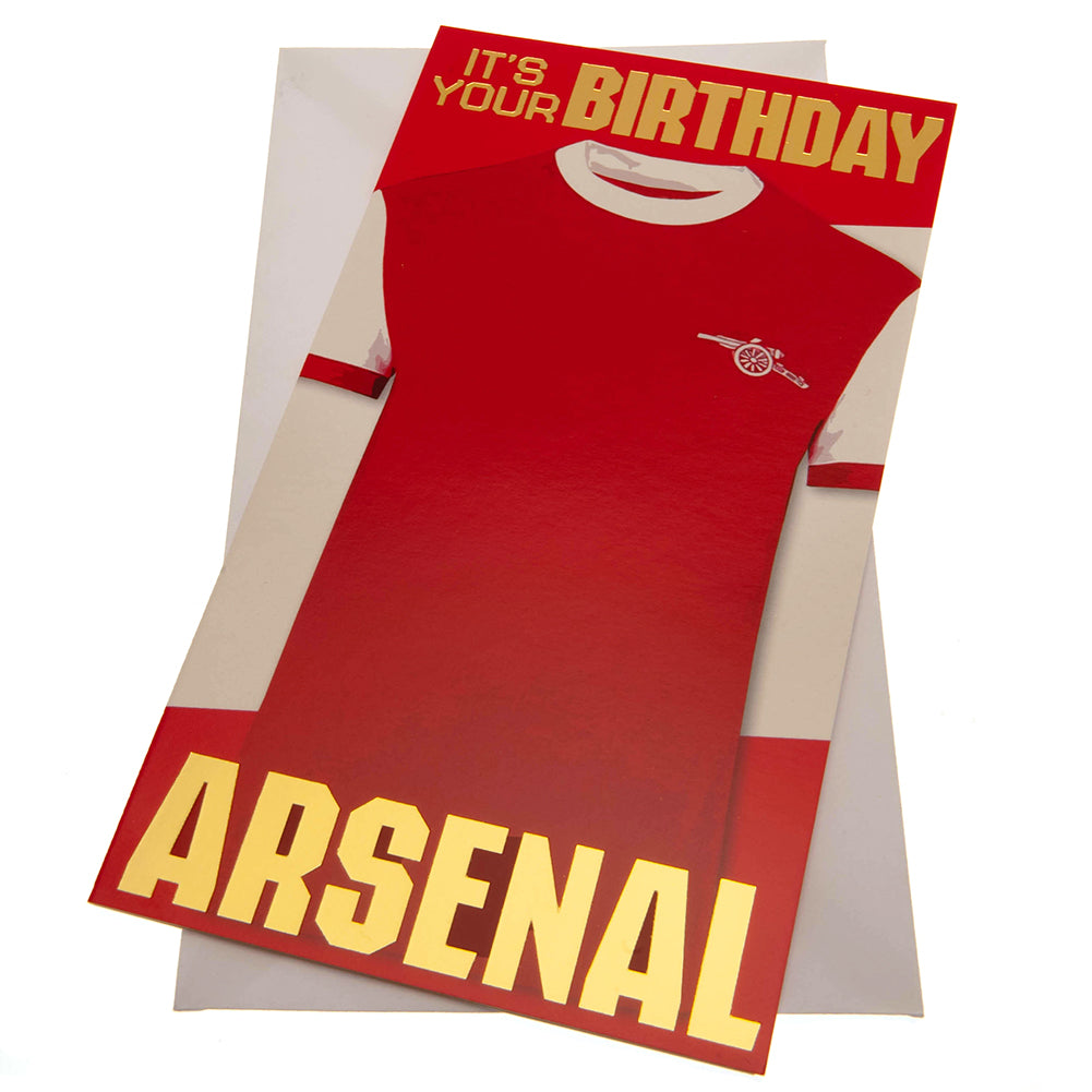 Arsenal FC Retro Shirt Birthday Card