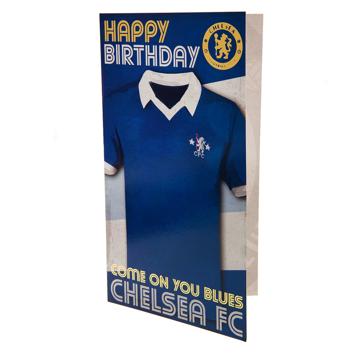 Chelsea FC Retro Shirt Birthday Card