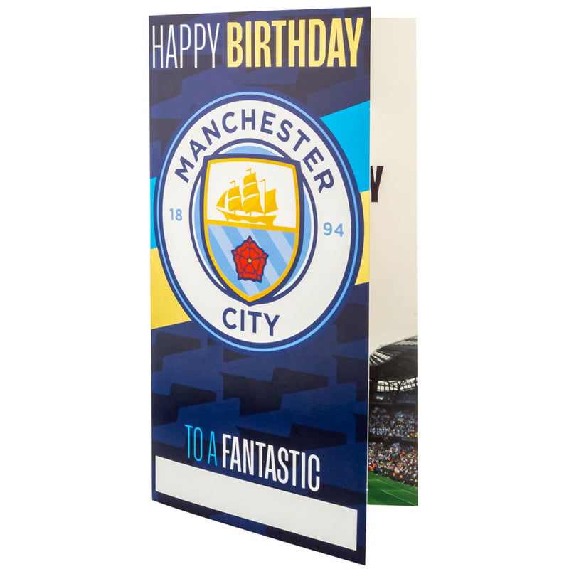Manchester City FC Personalised Birthday Card, alternate view