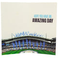 Manchester City FC Personalised Birthday Card, side angle