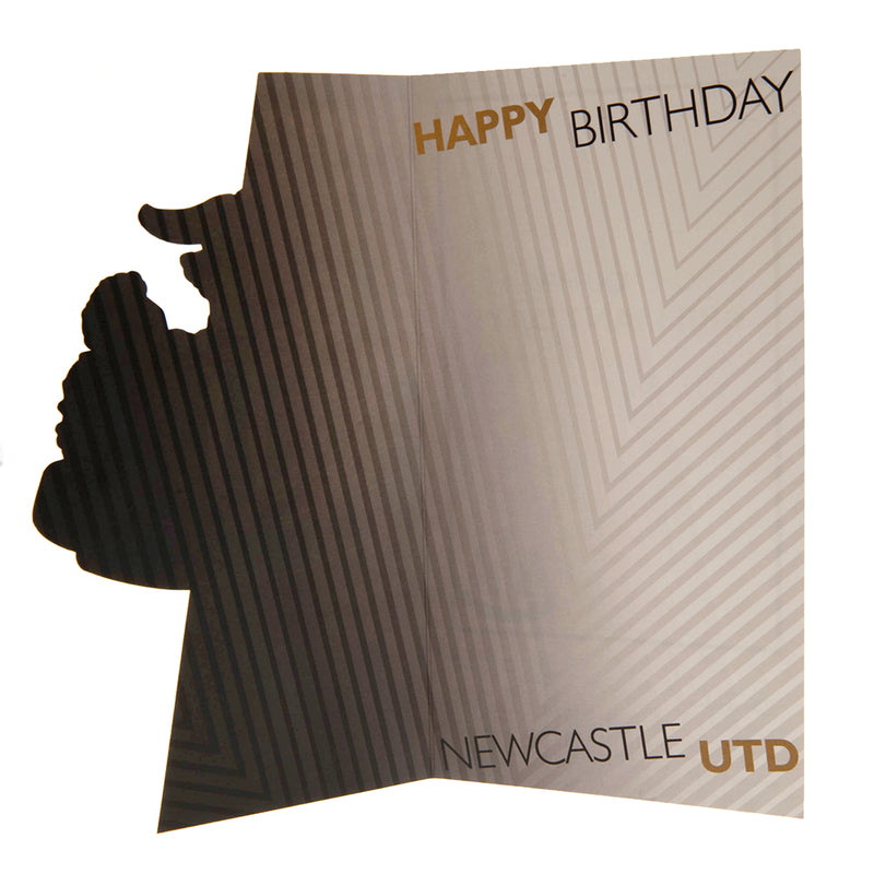 Newcastle United FC Crest Birthday Card, side angle