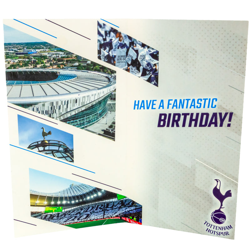 Tottenham Hotspur FC Personalised Birthday Card, side angle