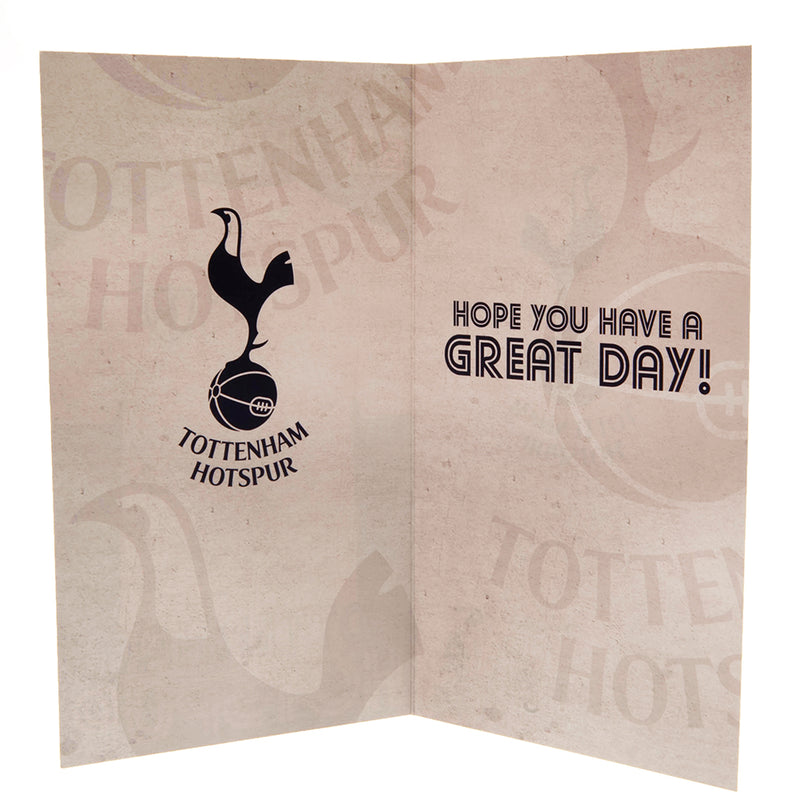 Tottenham Hotspur FC Retro Shirt Birthday Card, side angle