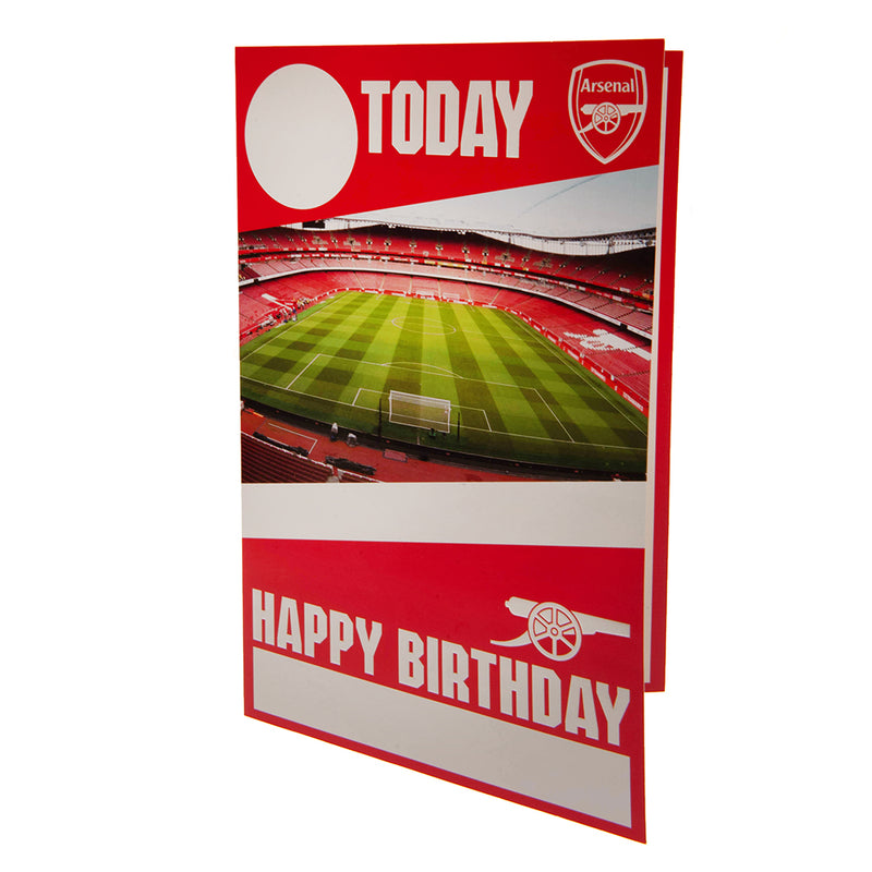 Arsenal FC Birthday Card With Stickers, alternate view