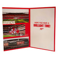 Arsenal FC Birthday Card With Stickers, side angle
