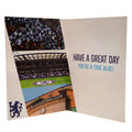 Chelsea FC Birthday Card With Stickers, side angle