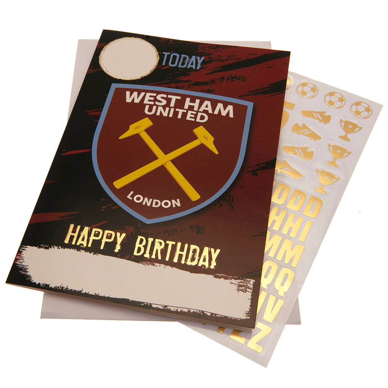 West Ham United FC Birthday Card With Stickers collectible from Infinity Collectables 2026