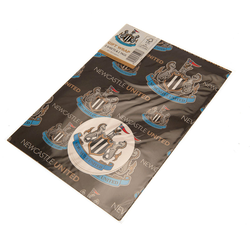 Newcastle United FC Text Gift Wrap, close-up detail