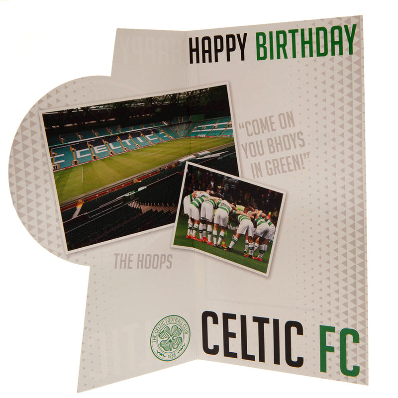 Celtic FC Crest Birthday Card, side angle