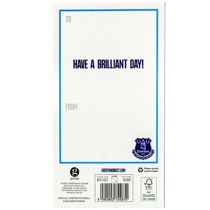 Everton FC Crest Birthday Card