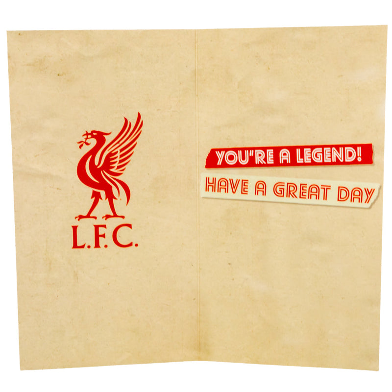 Liverpool FC Dad Birthday Card, side angle