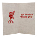 Liverpool FC Retro Shirt Birthday Card, side angle