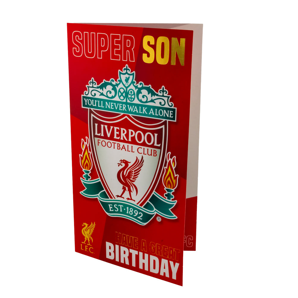 Liverpool FC Super Son Birthday Card