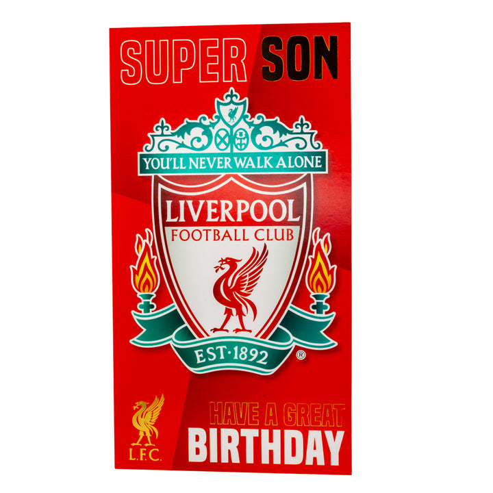 Liverpool FC Super Son Birthday Card