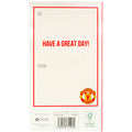 Manchester United FC Glory Glory Birthday Card, close-up detail