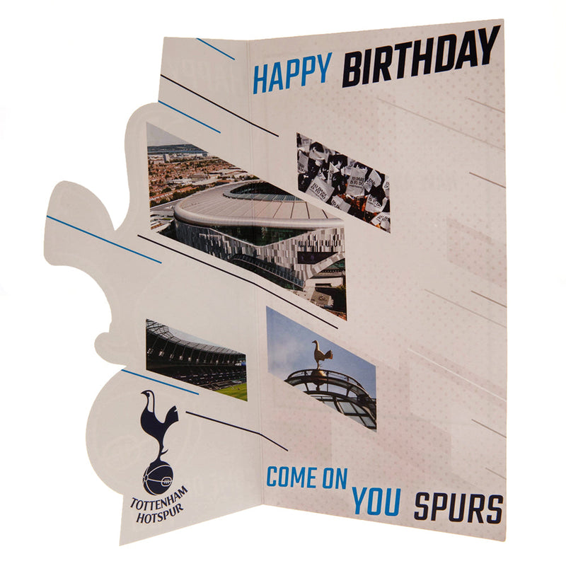 Tottenham Hotspur FC Crest Birthday Card, side angle