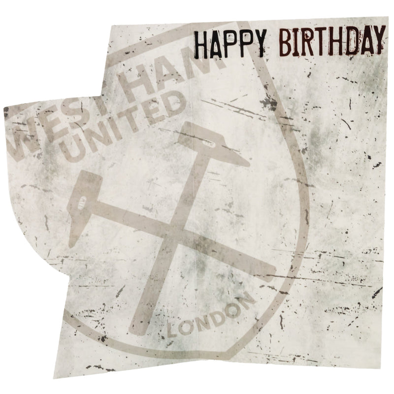 West Ham United FC Crest Birthday Card, side angle