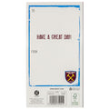 West Ham United FC Crest Birthday Card, close-up detail