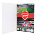 Arsenal FC Musical Birthday Card, side angle