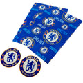 Chelsea FC Text Gift Wrap, side angle