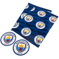 Manchester City FC Text Gift Wrap, side angle