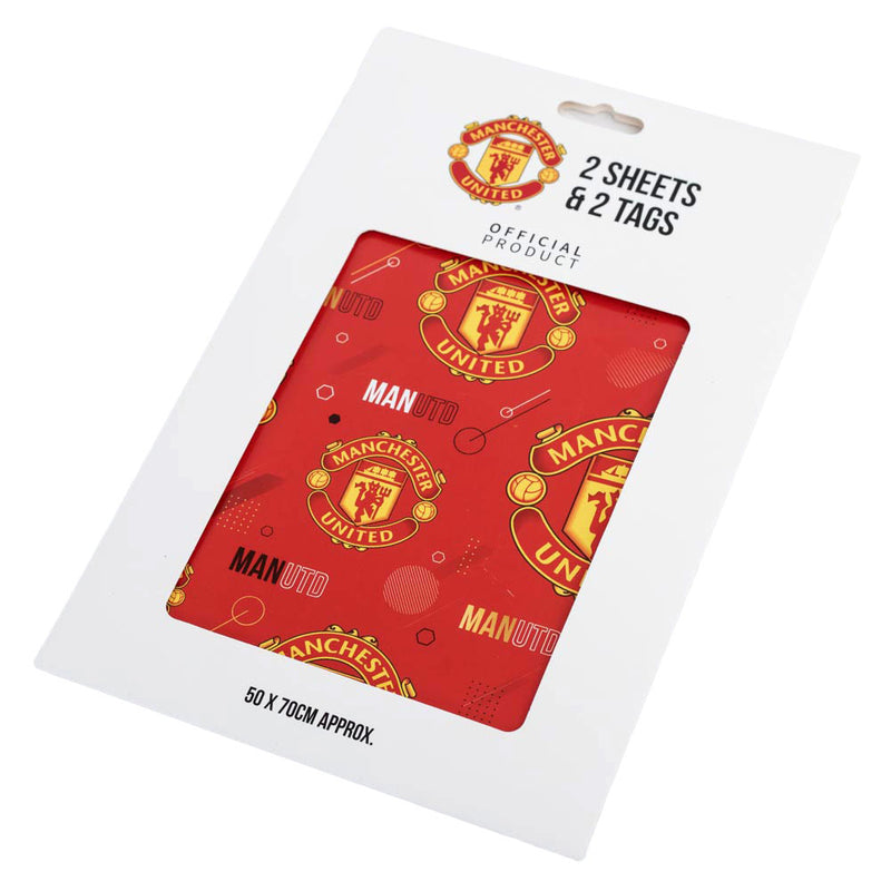 Manchester United FC Text Gift Wrap, rear view