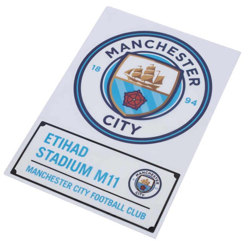 Manchester City FC A4 Car Decal, alternate view