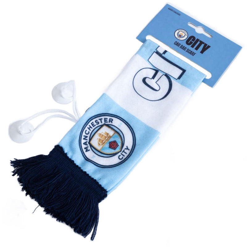 Manchester City FC Mini Car Bar Scarf, side angle