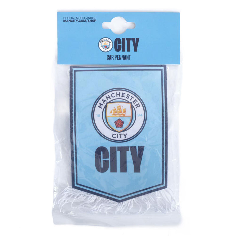 Manchester City FC Mini Pennant, close-up detail