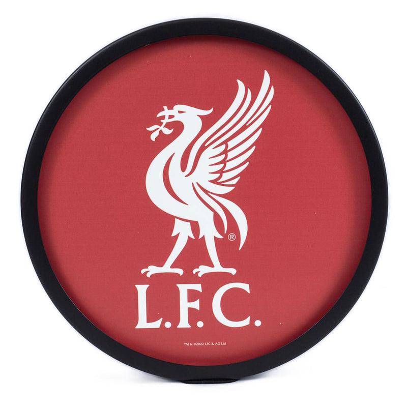 Liverpool FC Metal LED Logo Sign, side angle