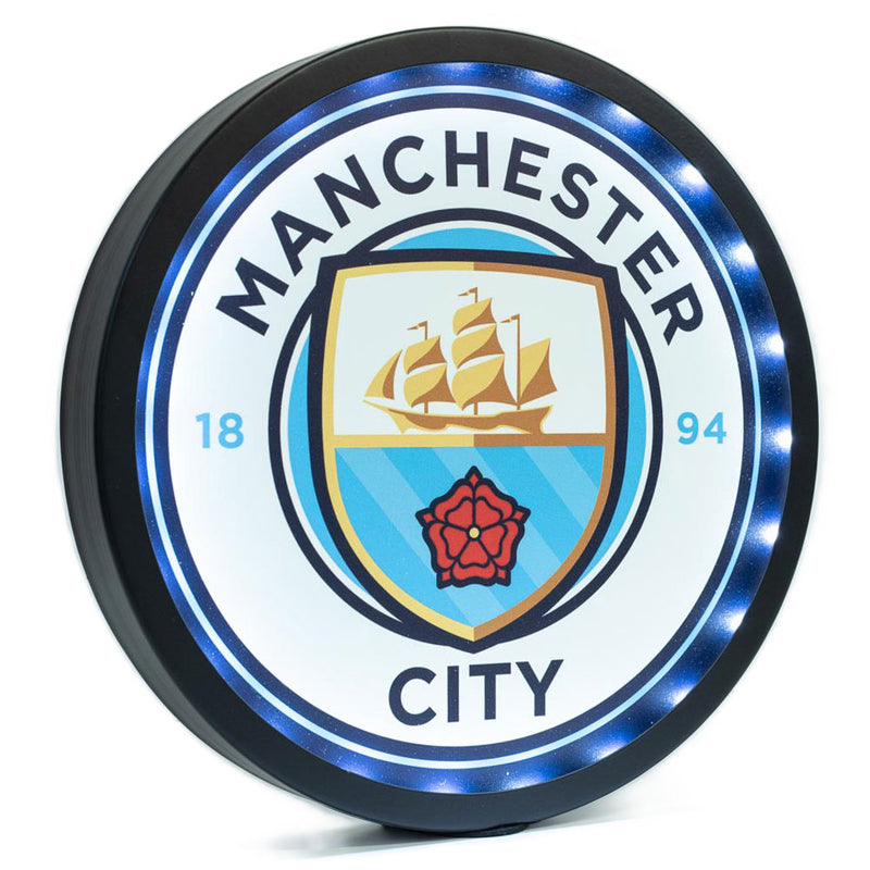 Manchester City FC Metal LED Logo Sign, alternate view