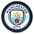 Manchester City FC Metal LED Logo Sign, side angle