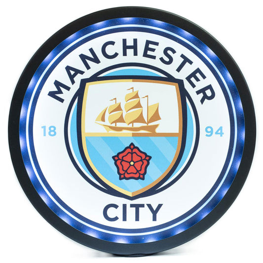 Manchester City FC Metal LED Logo Sign collectible from Infinity Collectables 2026