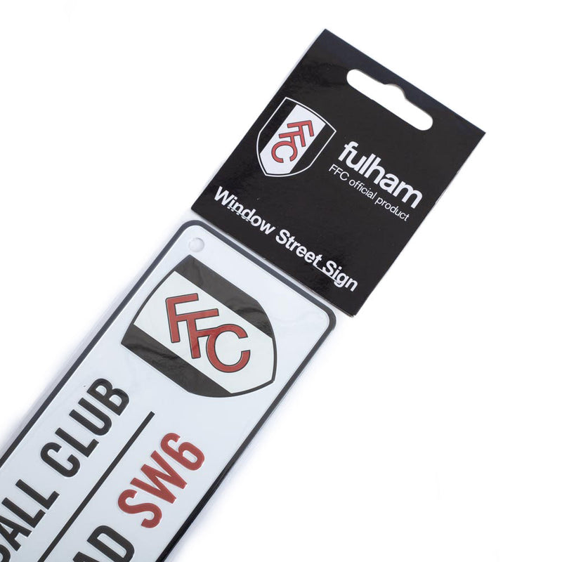 Fulham FC Window Sign, side angle