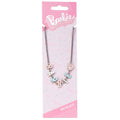 Barbie Silver Plated Enamel Letter Necklace, side angle