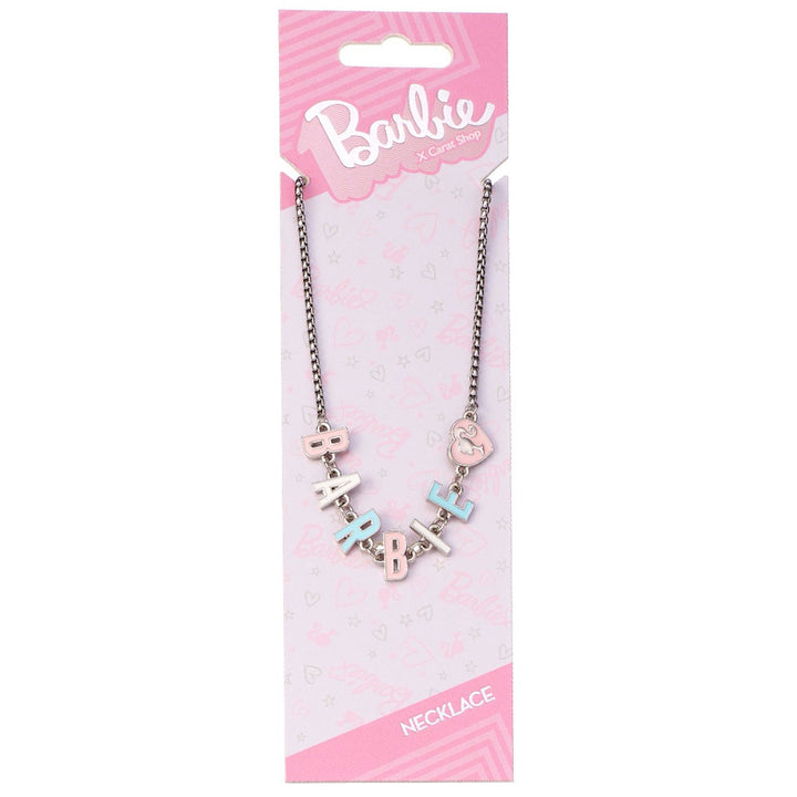 Barbie Silver Plated Enamel Letter Necklace