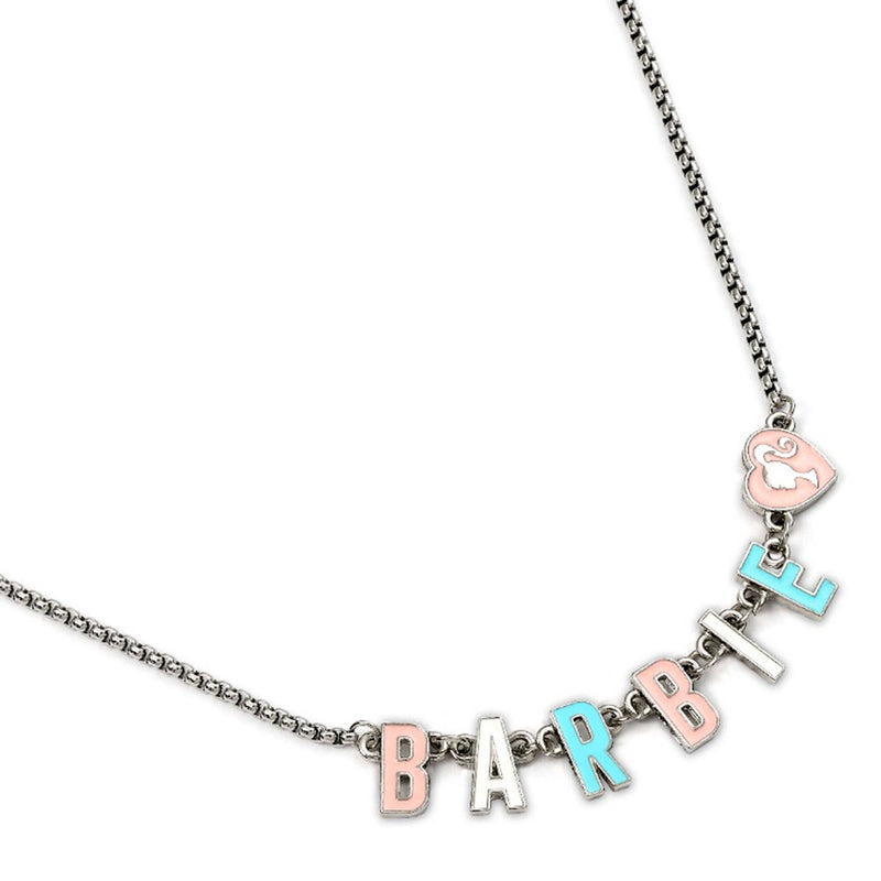 Barbie Silver Plated Enamel Letter Necklace collectible from Infinity Collectables 2026