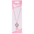 Barbie Silver Plated Heart & Roller Skate Necklace, side angle