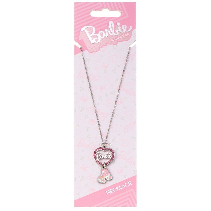 Barbie Silver Plated Heart & Roller Skate Necklace