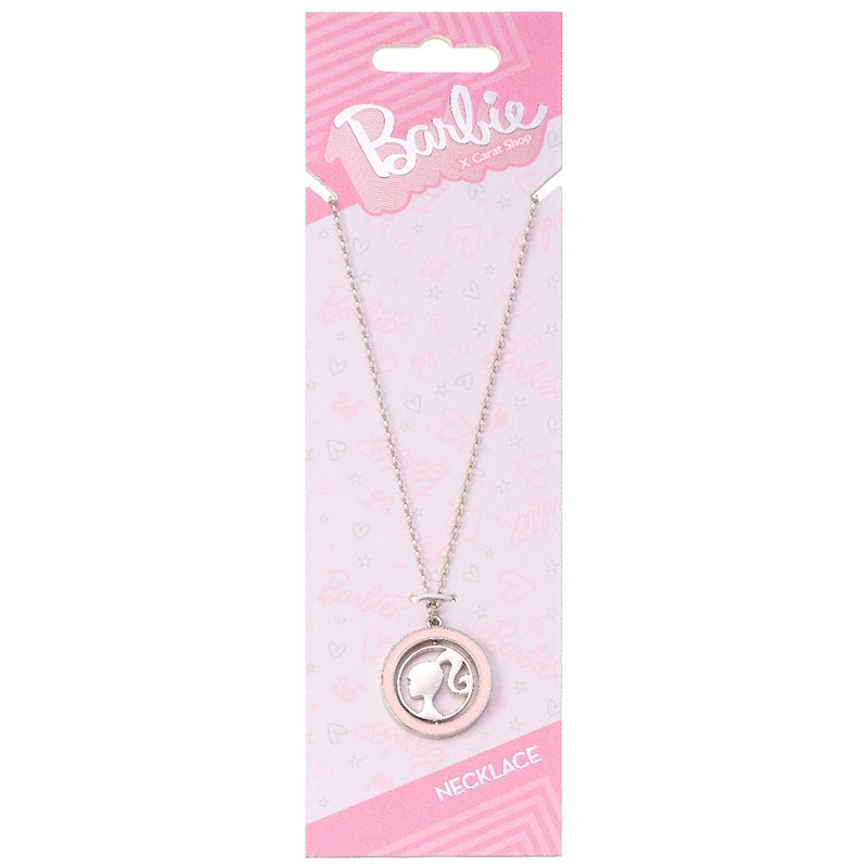 Barbie Spinning Silhouette Necklace, side angle