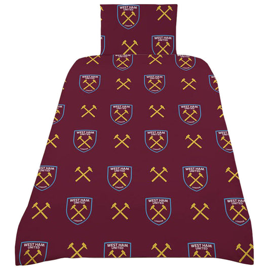West Ham United FC Colour Split Single Duvet Set, alternate view