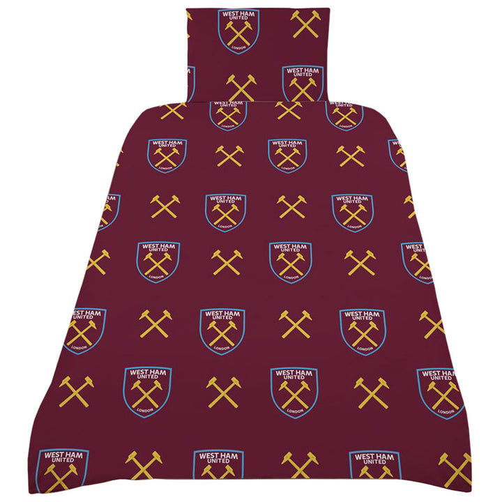 West Ham United FC Colour Split Single Duvet Set