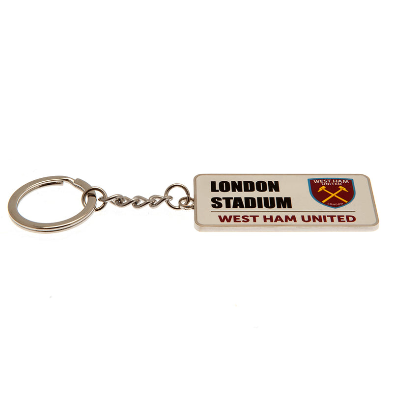 West Ham United FC Street Sign Keyring, alternate view