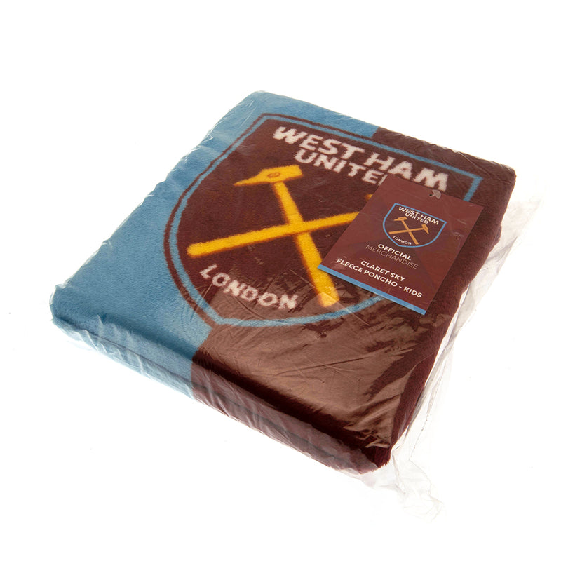 West Ham United FC Poncho Blanket Kids, side angle